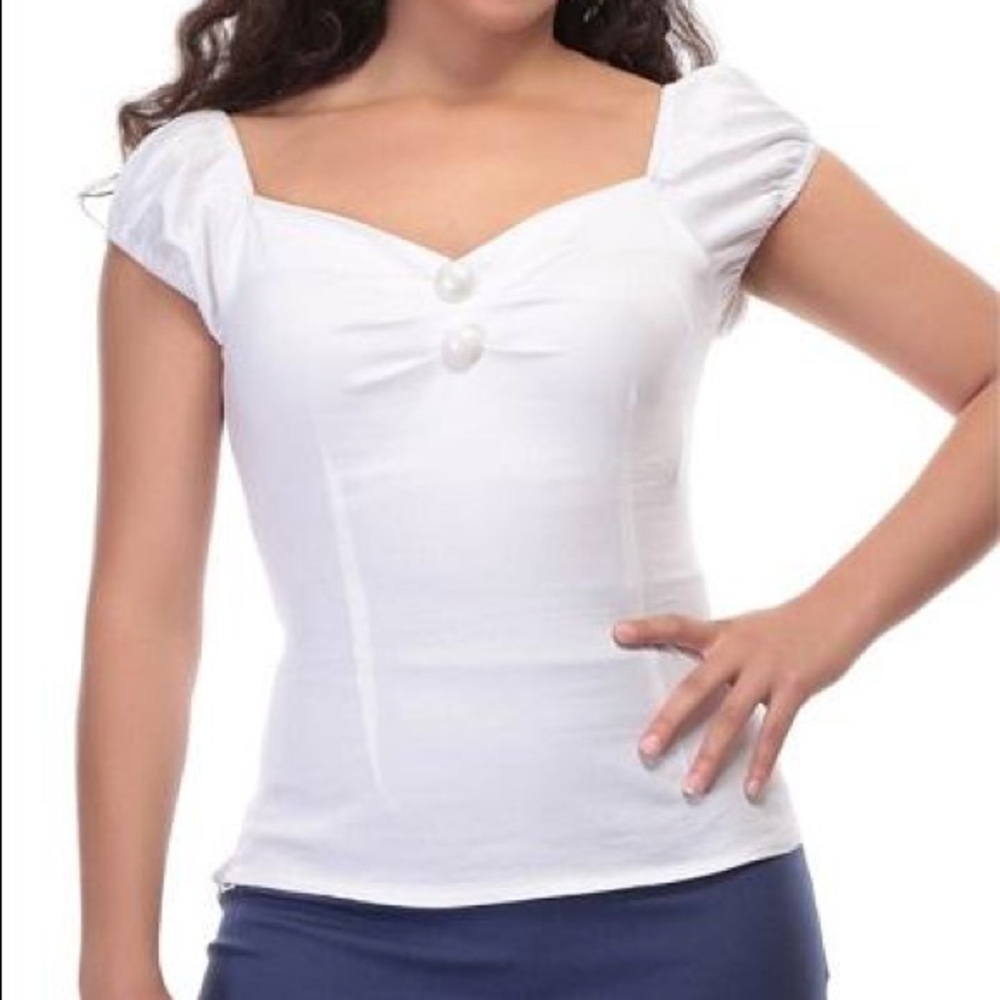 Collectif Dolores White Top NWT